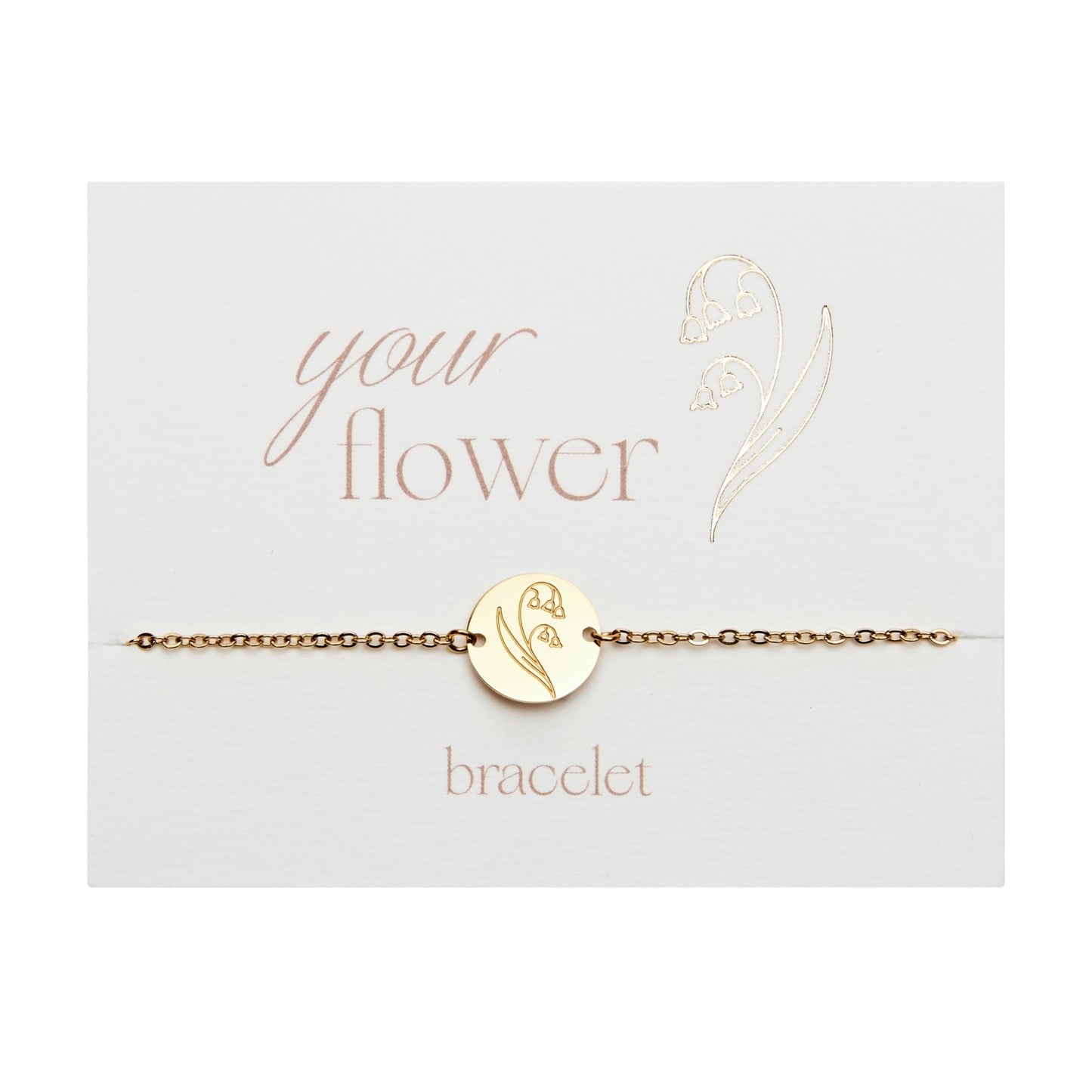 Crystals by HCA Bracelet - Your flower - Lily of the valley - May