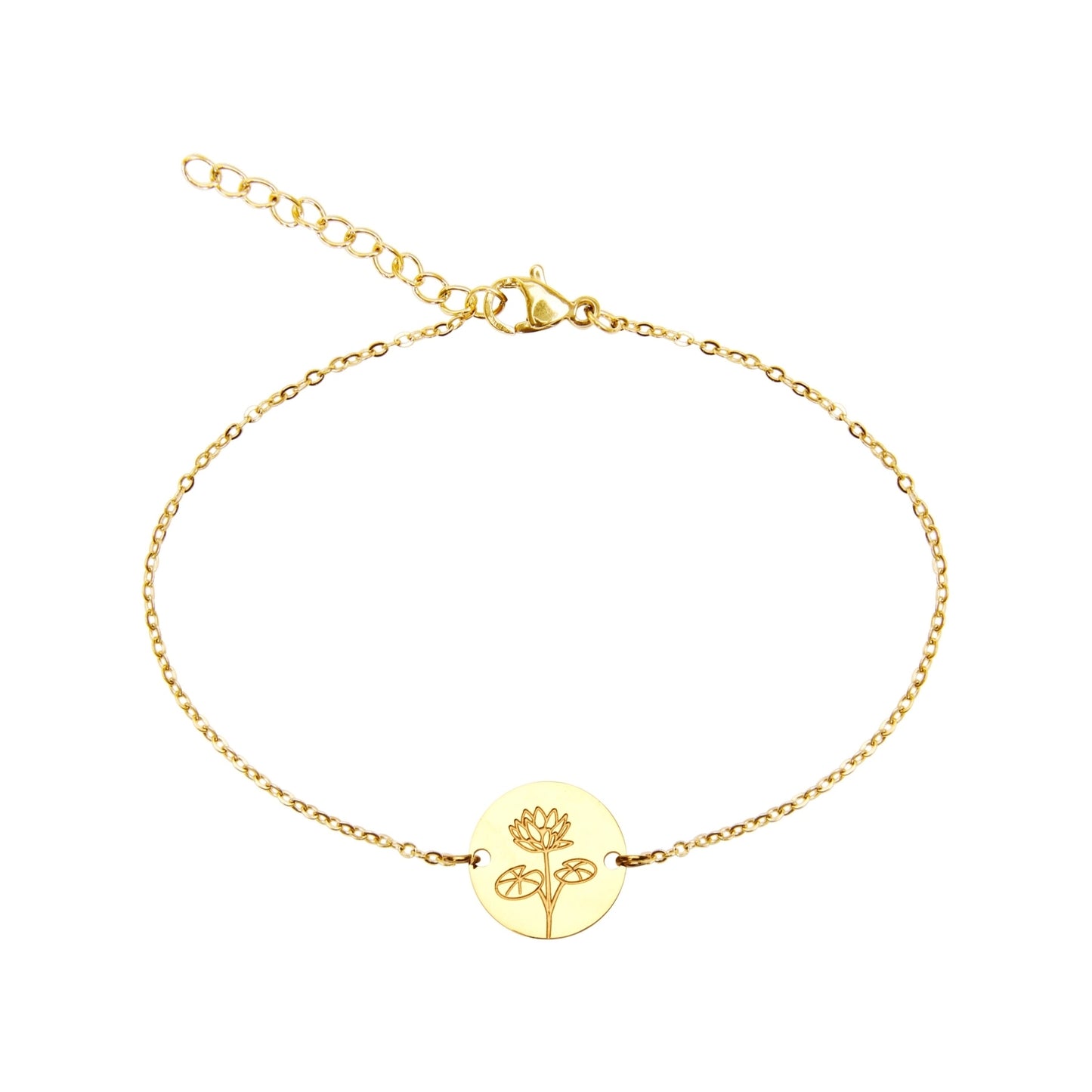 Crystals by HCA-Bracelet-Your flower-Waterlily-July