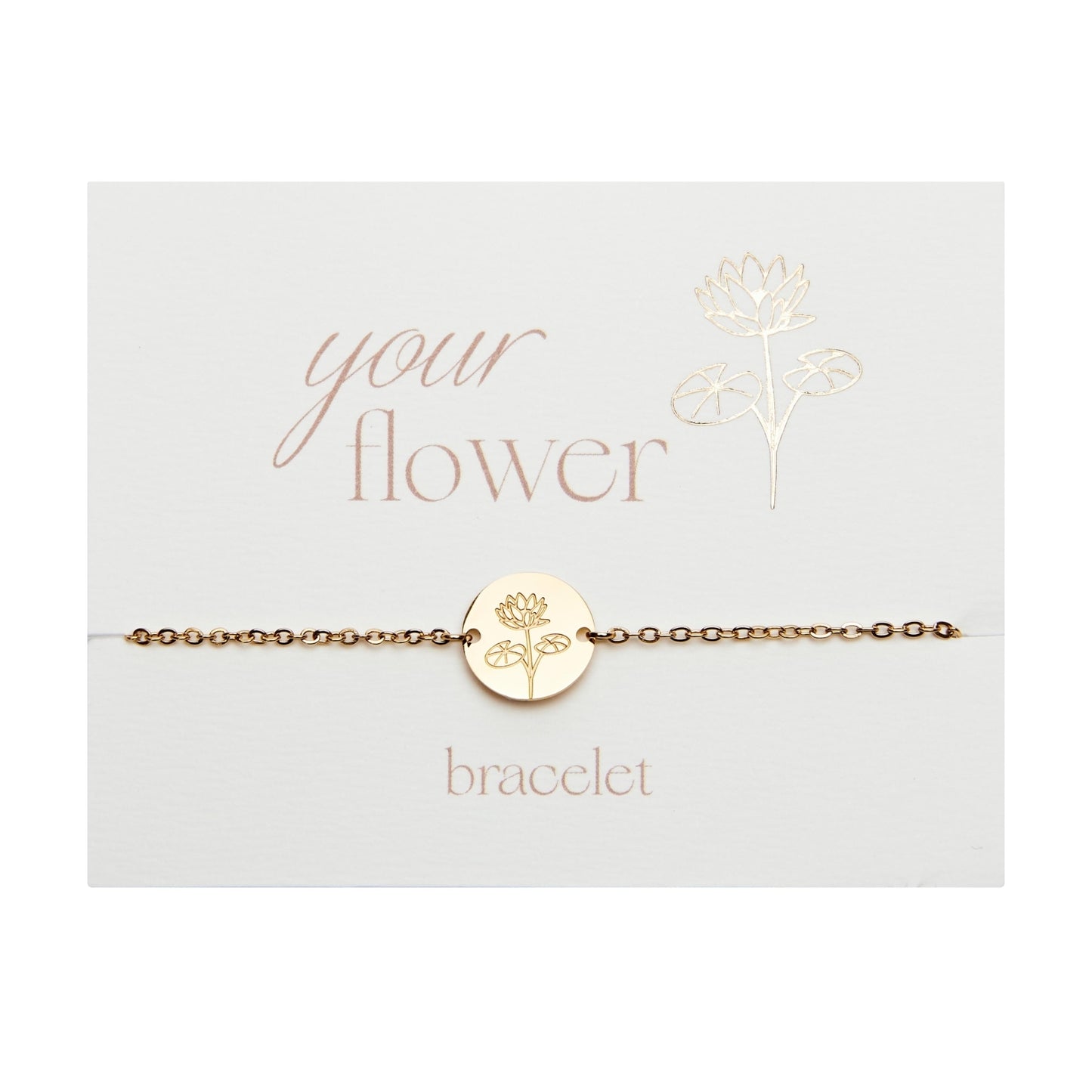 Crystals by HCA-Bracelet-Your flower-Waterlily-July
