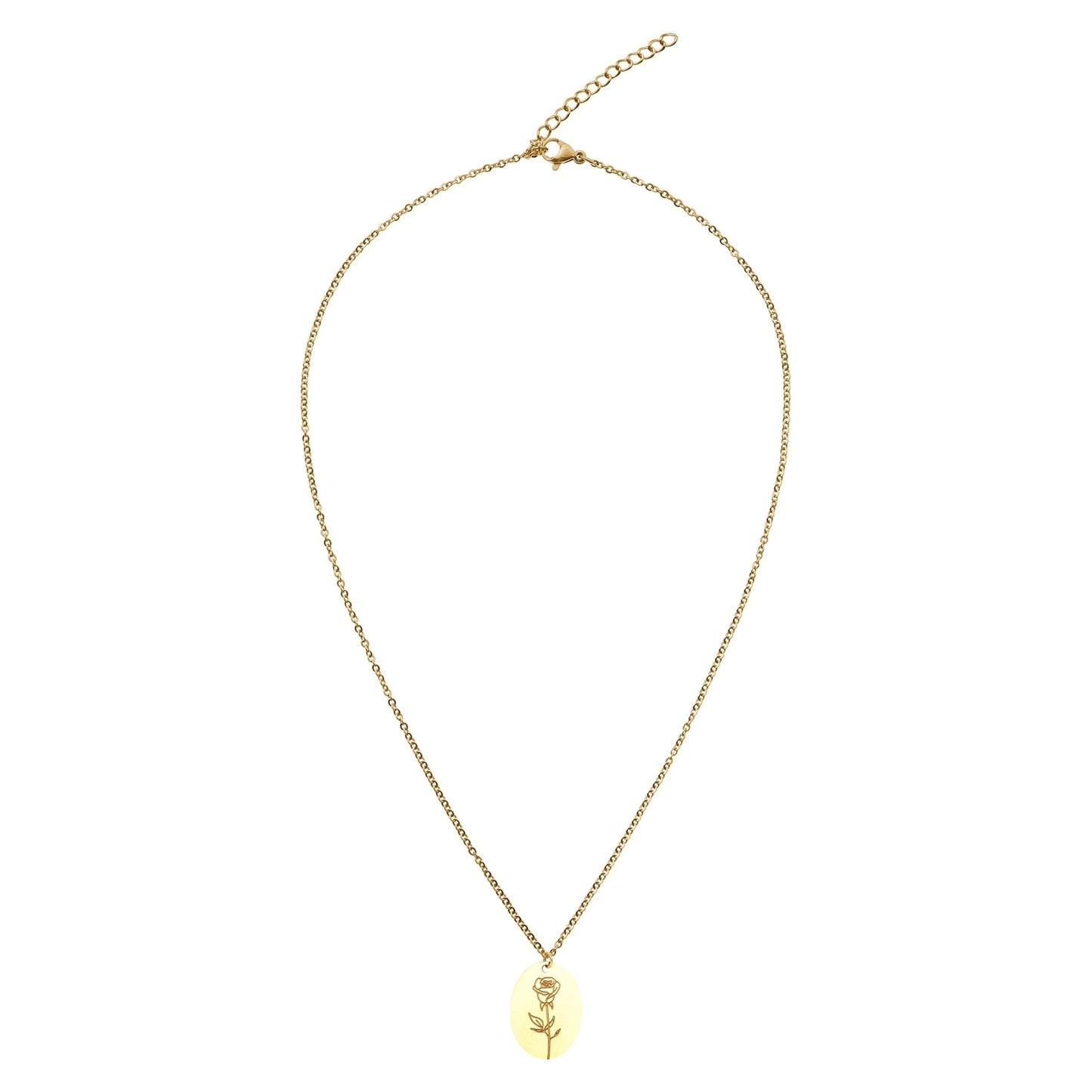 Crystals by HCA-Necklace-Your flower-Rose-June