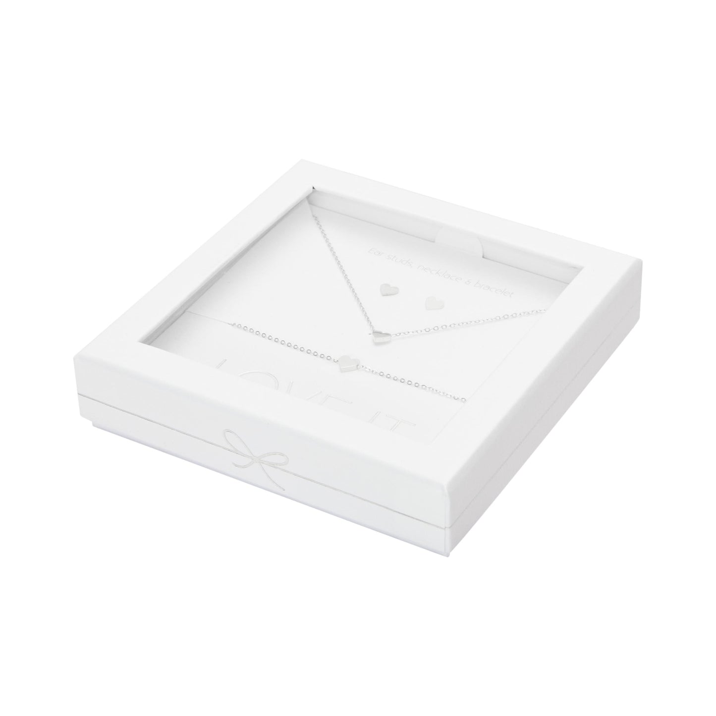 Crystals by HCA Gift Set - Love it. Silver-Plated - Heart