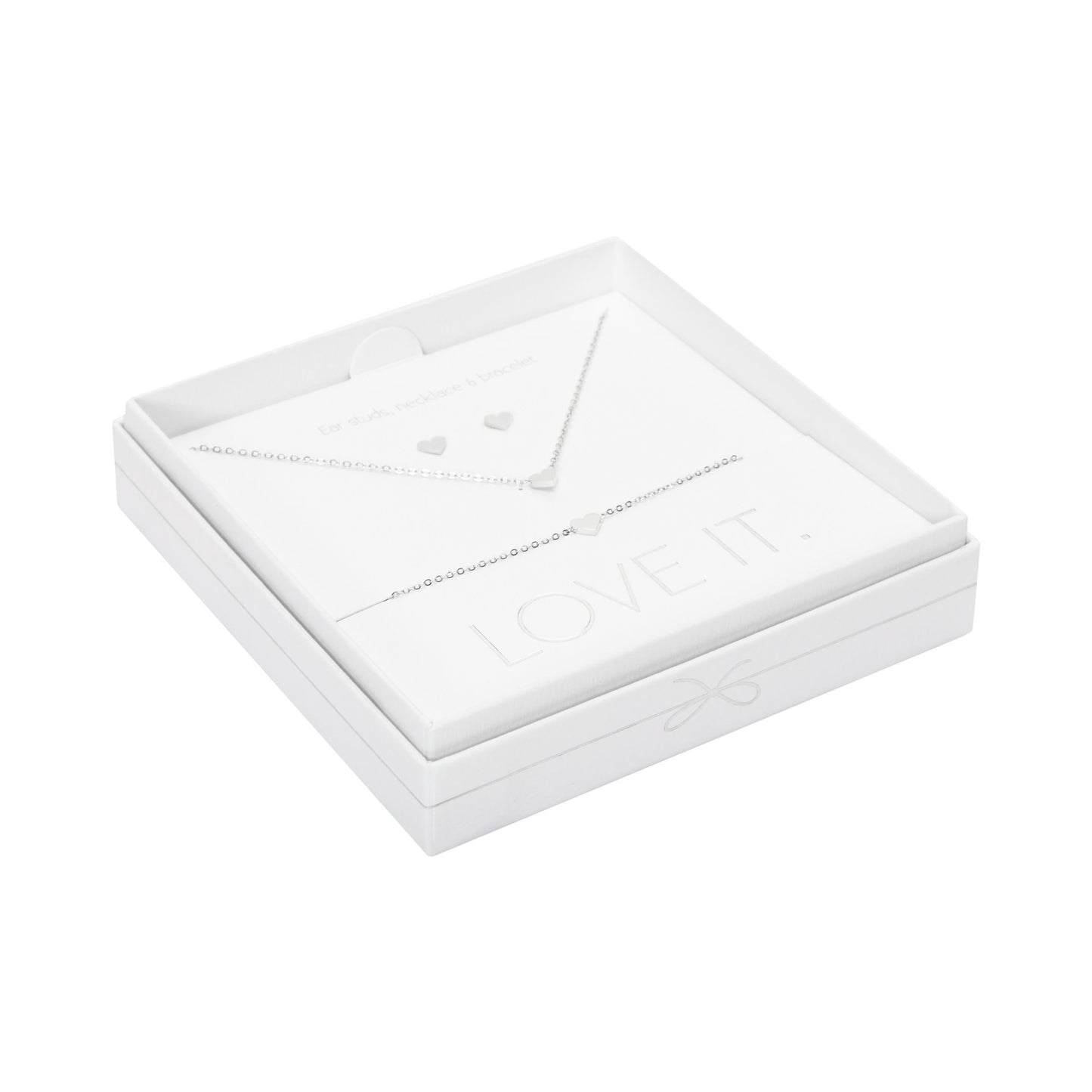 Crystals by HCA Gift Set - Love it. Silver-Plated - Heart