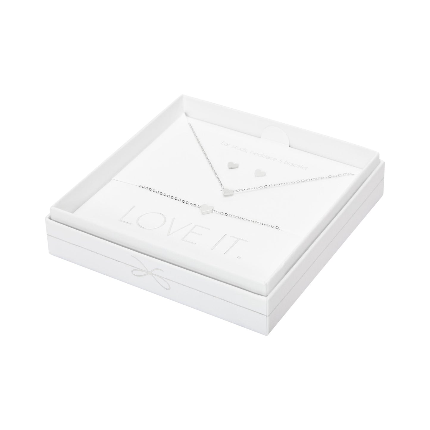 Crystals by HCA Gift Set - Love it. Silver-Plated - Heart