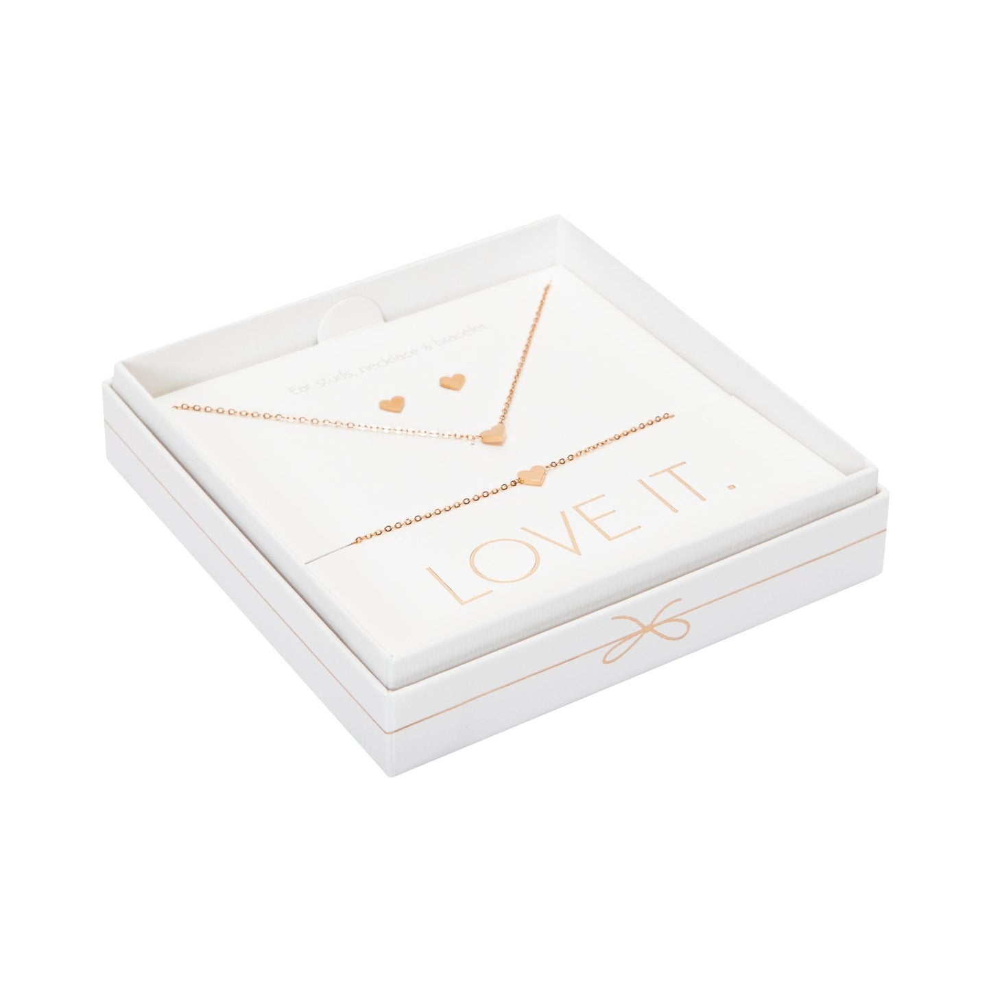 Crystals by HCA Gift Set - Love it. Rose Gold Heart