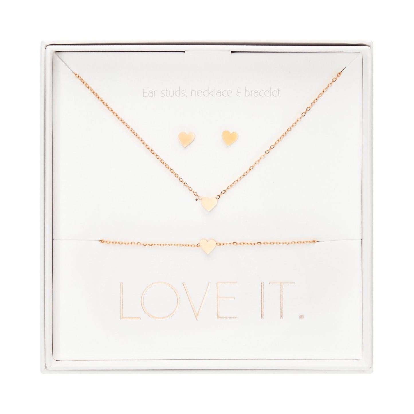 Crystals by HCA Gift Set - Love it. Rose Gold Heart