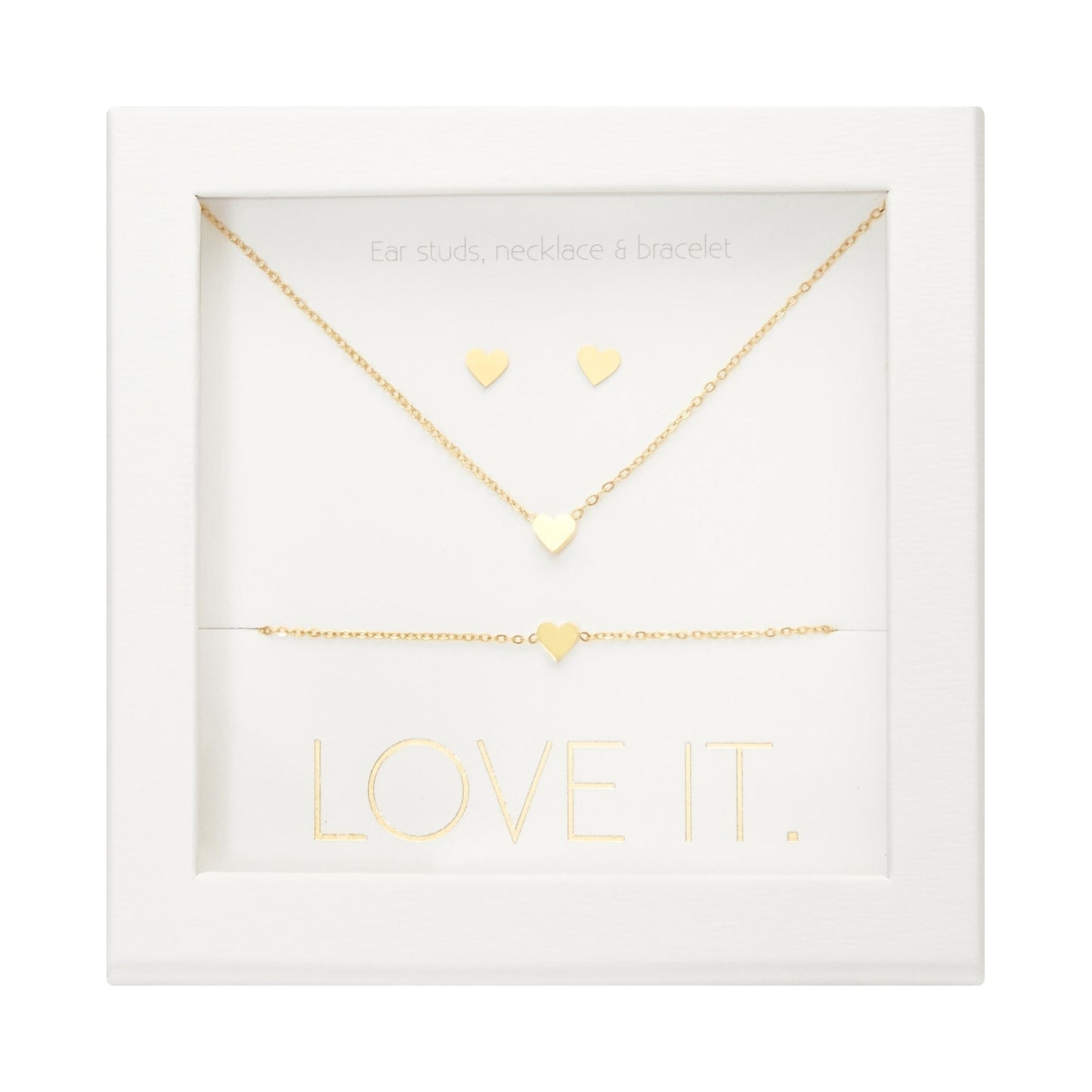 Crystals by HCA Gift Set - Love it. - Gold-Plated - Heart