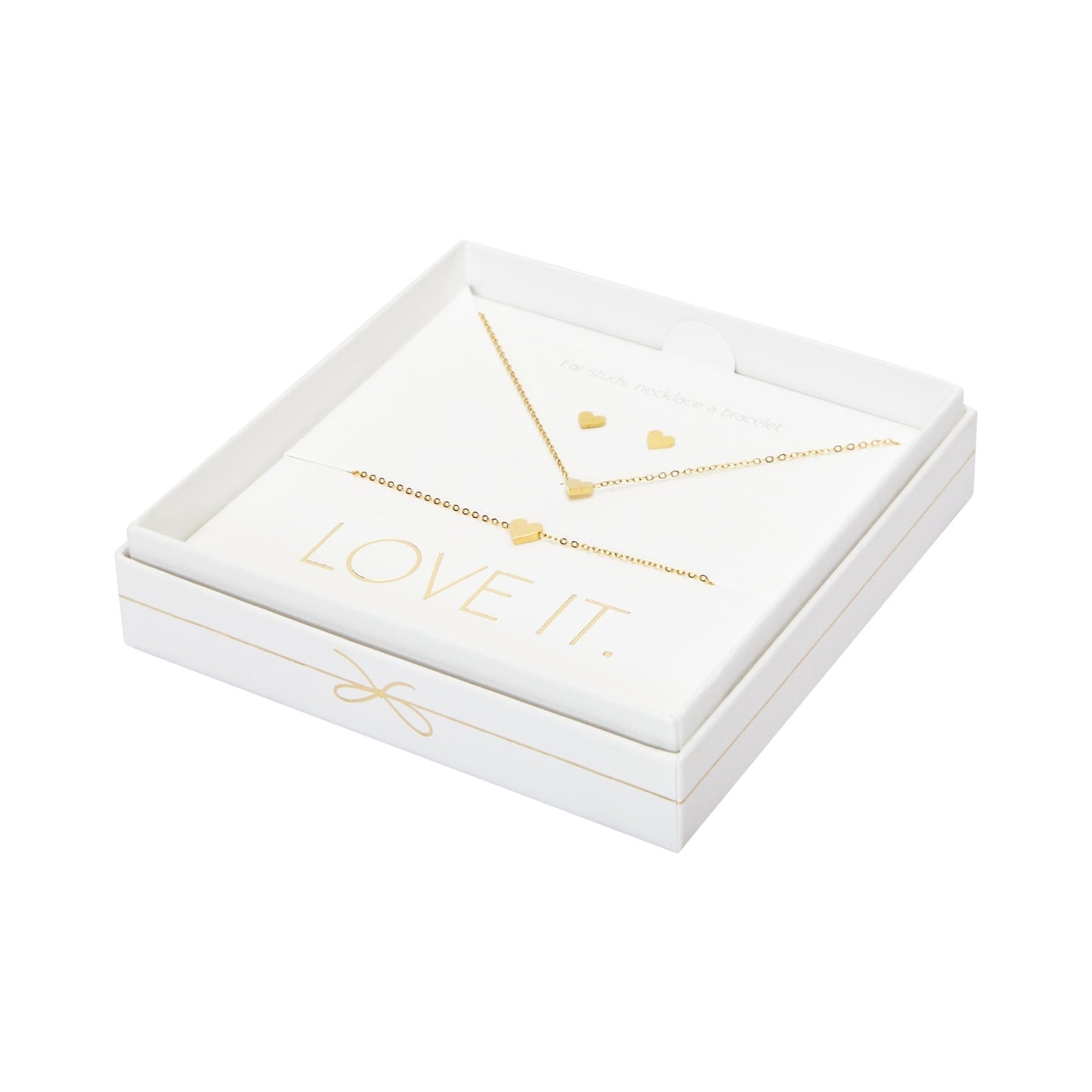 Crystals by HCA Gift Set - Love it. - Gold-Plated - Heart
