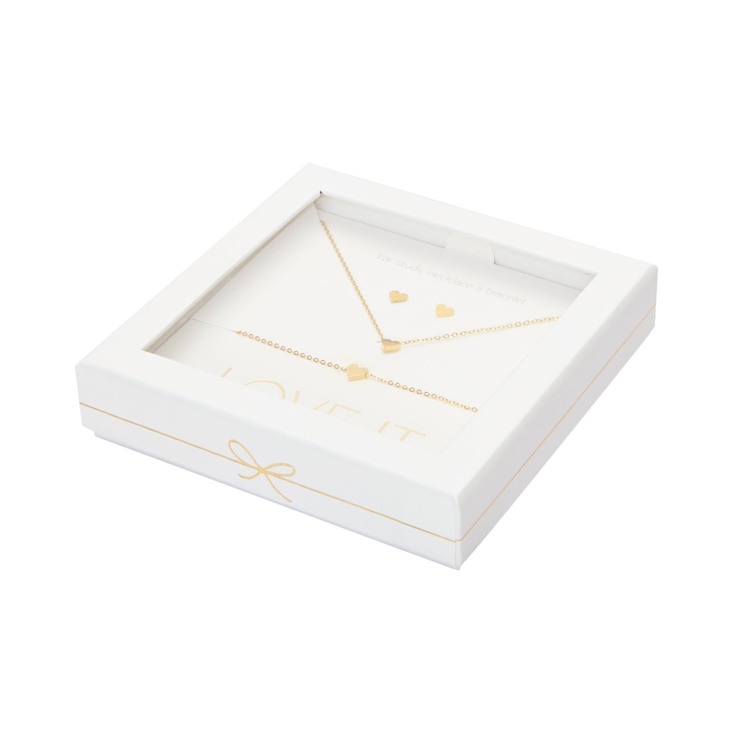 Crystals by HCA Gift Set - Love it. - Gold-Plated - Heart