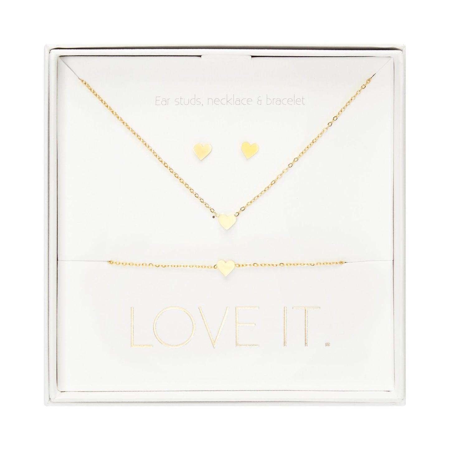 Crystals by HCA Gift Set - Love it. - Gold-Plated - Heart