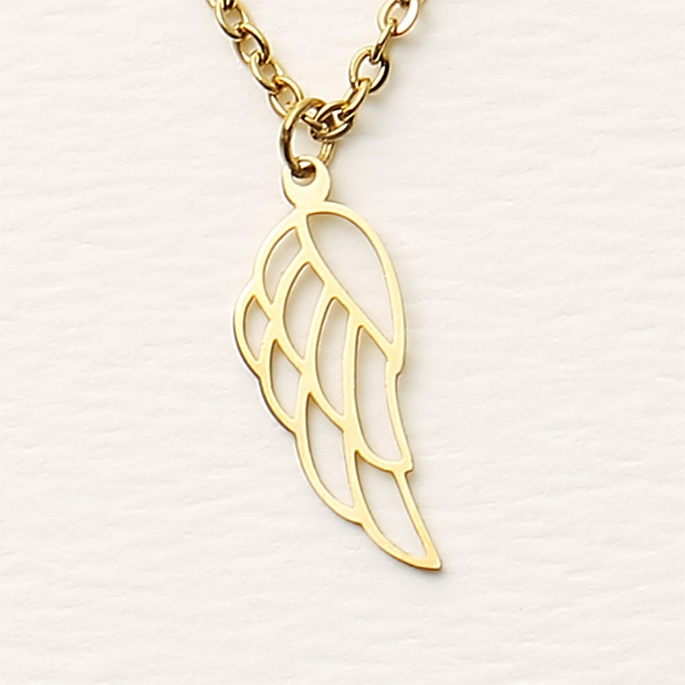 Crystals by HCA Classics Necklace Gold Plated Angel Wing