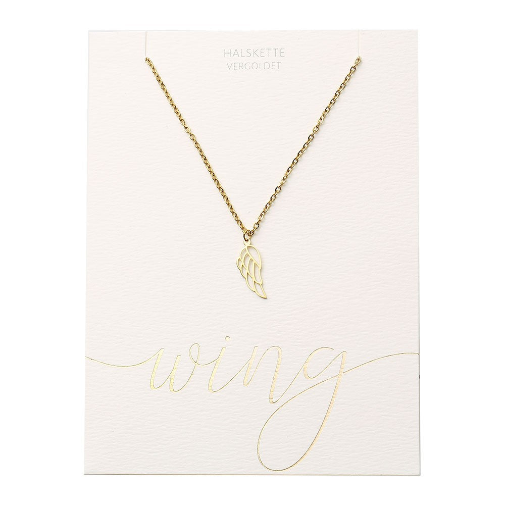 Crystals by HCA Classics Necklace Gold Plated Angel Wing
