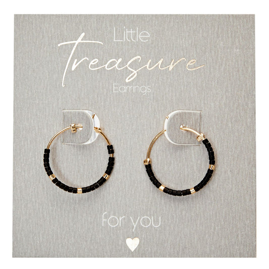 Crystals by HCA Earrings - Little Treasure - Black