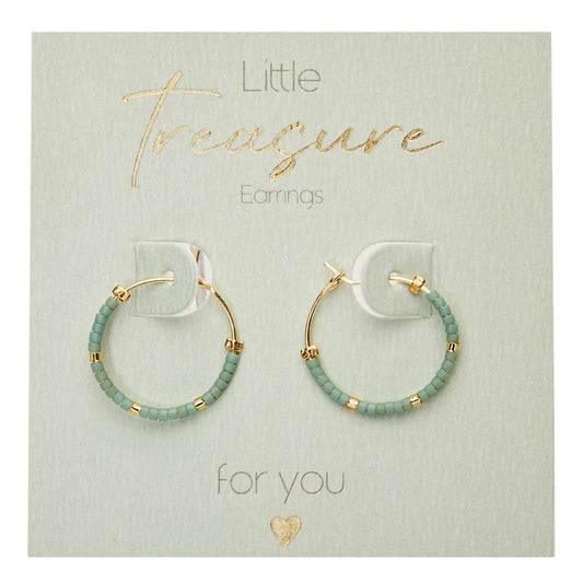 Crystals by HCA Earrings Little Treasure Mint