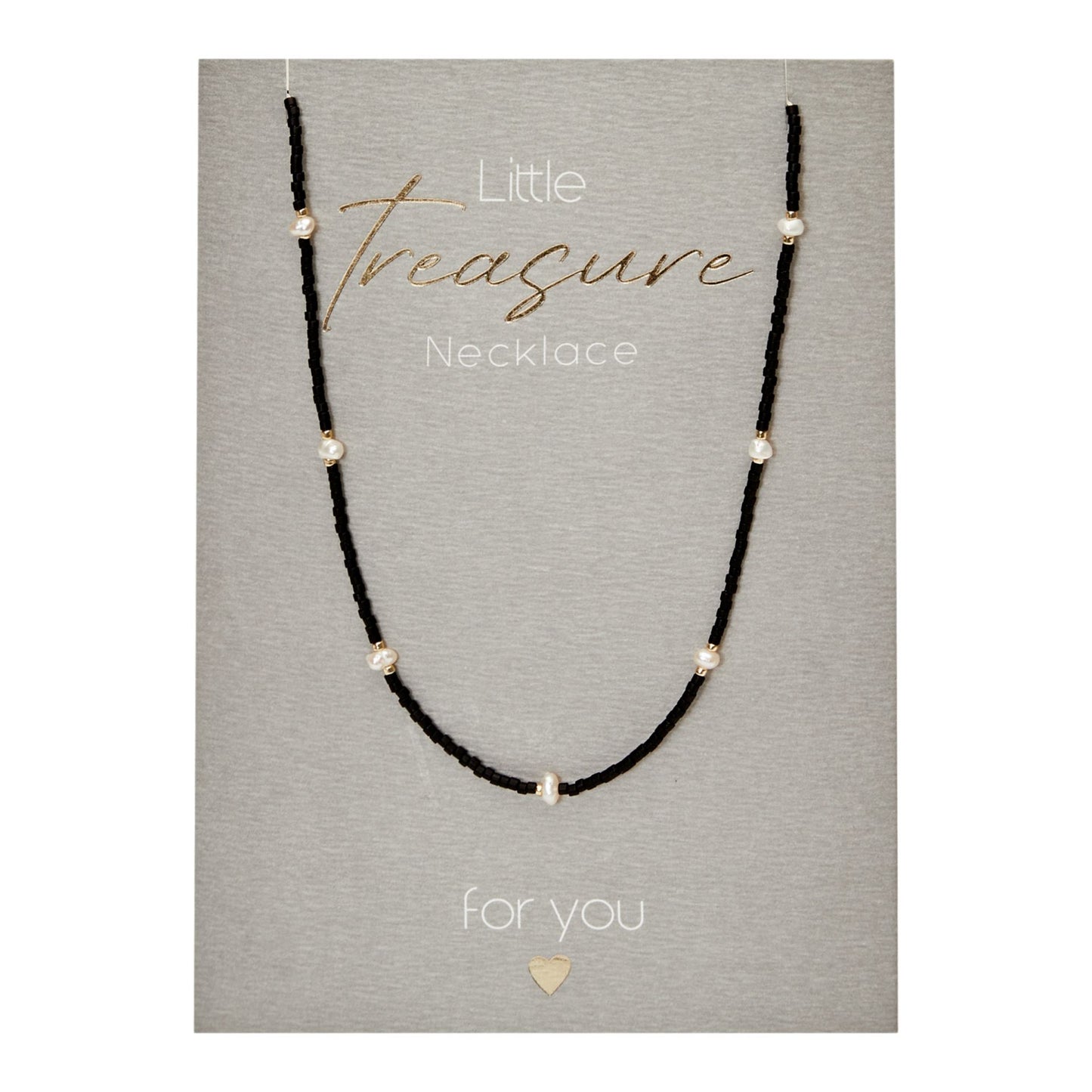 Crystals by HCA-Necklace-Little Treasure-Black