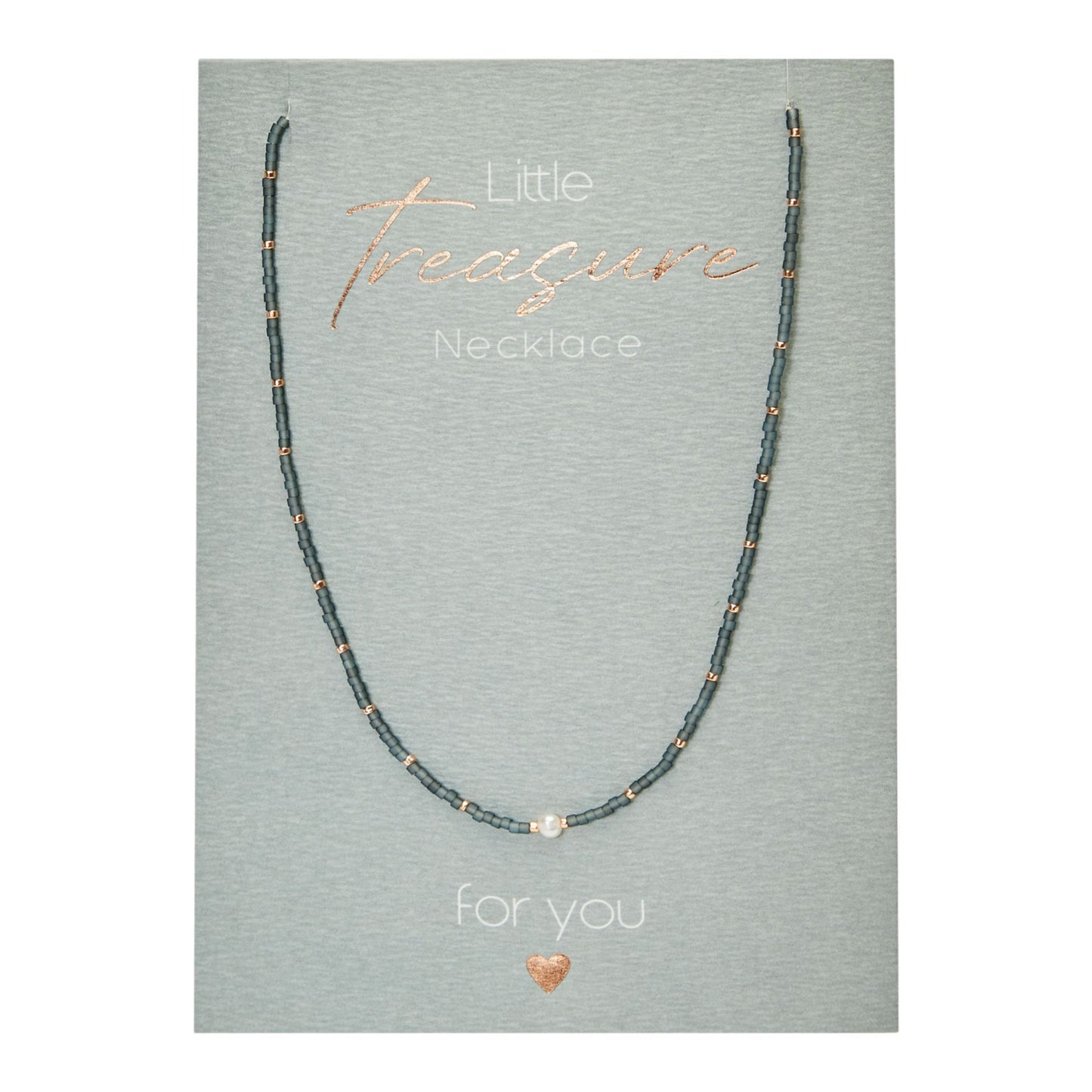 Crystals by HCA-Necklace-Little Treasure-Petrol