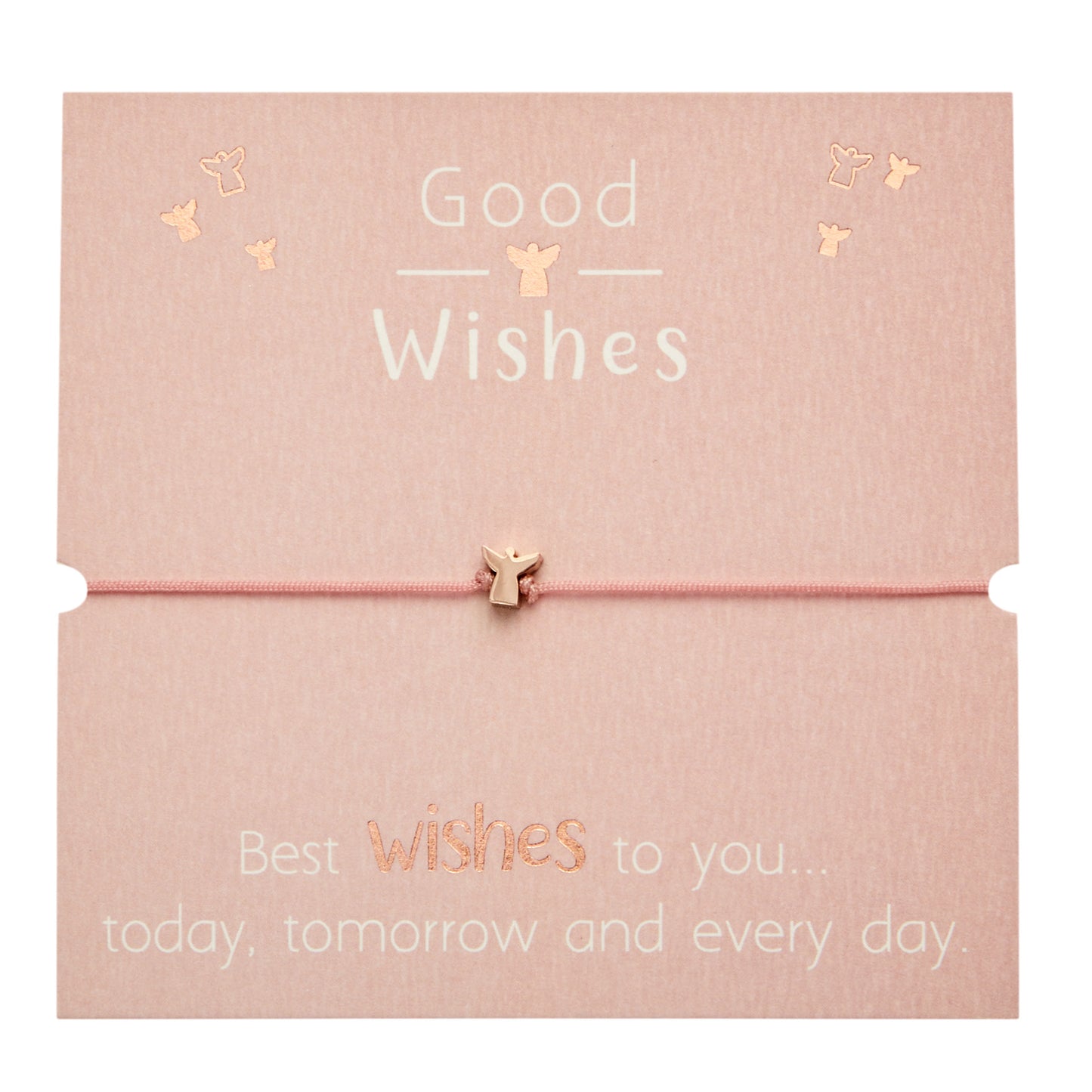 Kryształy HCA-Bransoletka-Good Wishes-Pozłacane różowym złotem-Anioł