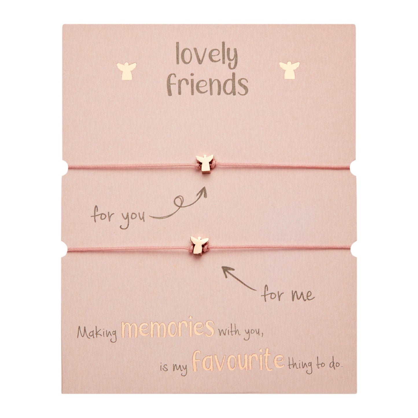 Kryształy HCA-Bransoletki-Lovely friends-pozłacane różowym złotem-anioł