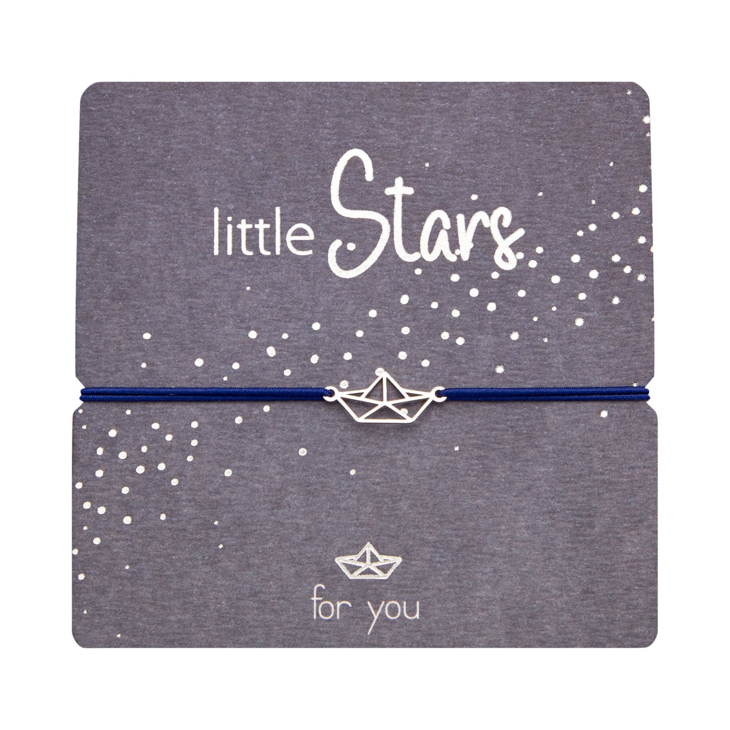 Bransoletka HCA Crystals by Little Stars ze stali nierdzewnej w kształcie łodzi
