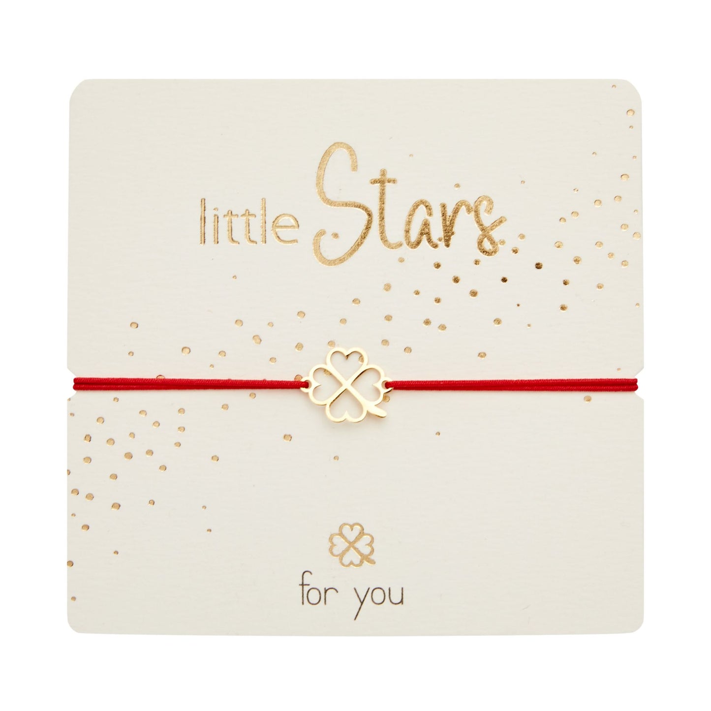 Crystals by HCA Bracelet Little Stars Gold Plated Cloverleaf