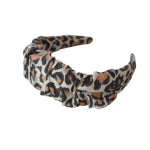 Leopard Print Linen Headband HANDMADE