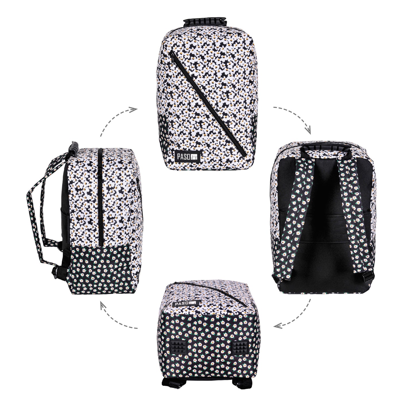Paso backpack - 40x20x25 cm - flowers - Wizzair - Ryanair - hand luggage