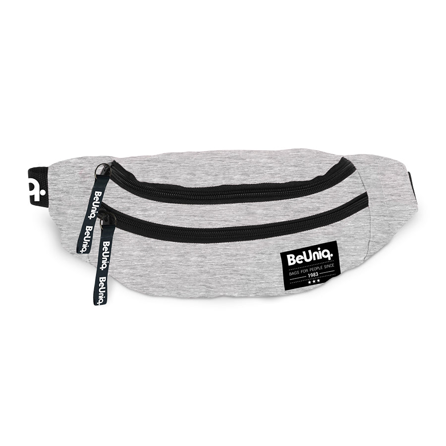 Torba biodrowa BeUniq - 23 x 15 x 8 cm - szara - torebka typu crossbody