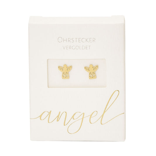 Crystals by HCA Classic Earrings Gold Plated Guardian Angel