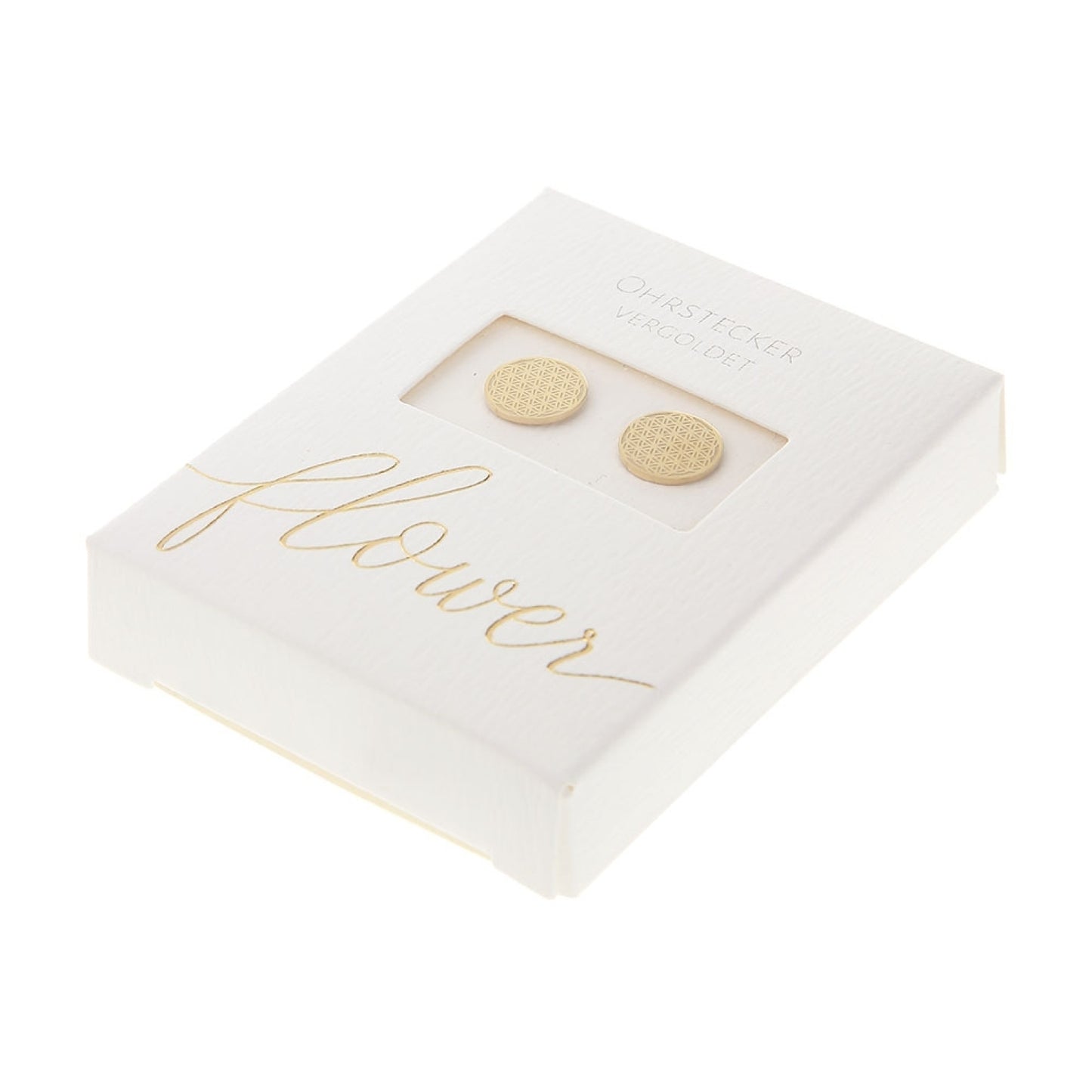 Crystals by HCA Classic Earrings Gold Plated Flower of Life