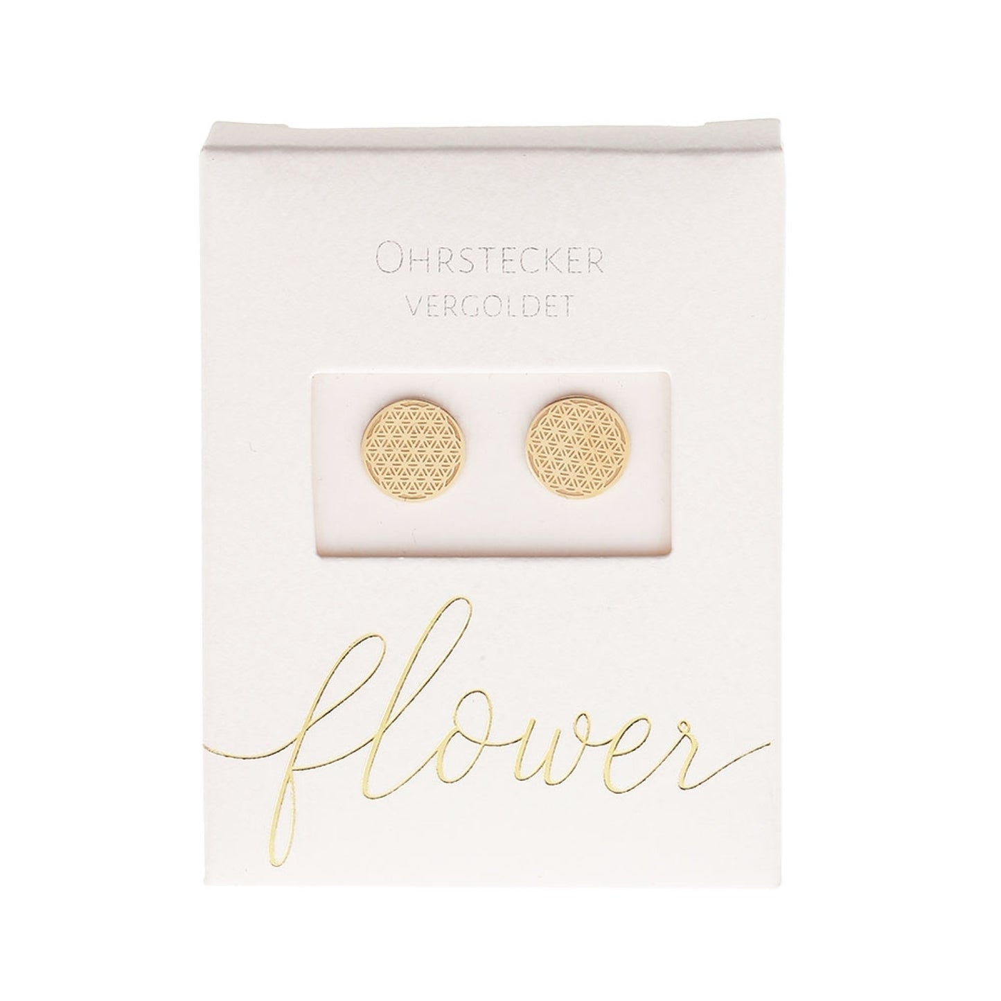 Crystals by HCA Classic Earrings Gold Plated Flower of Life