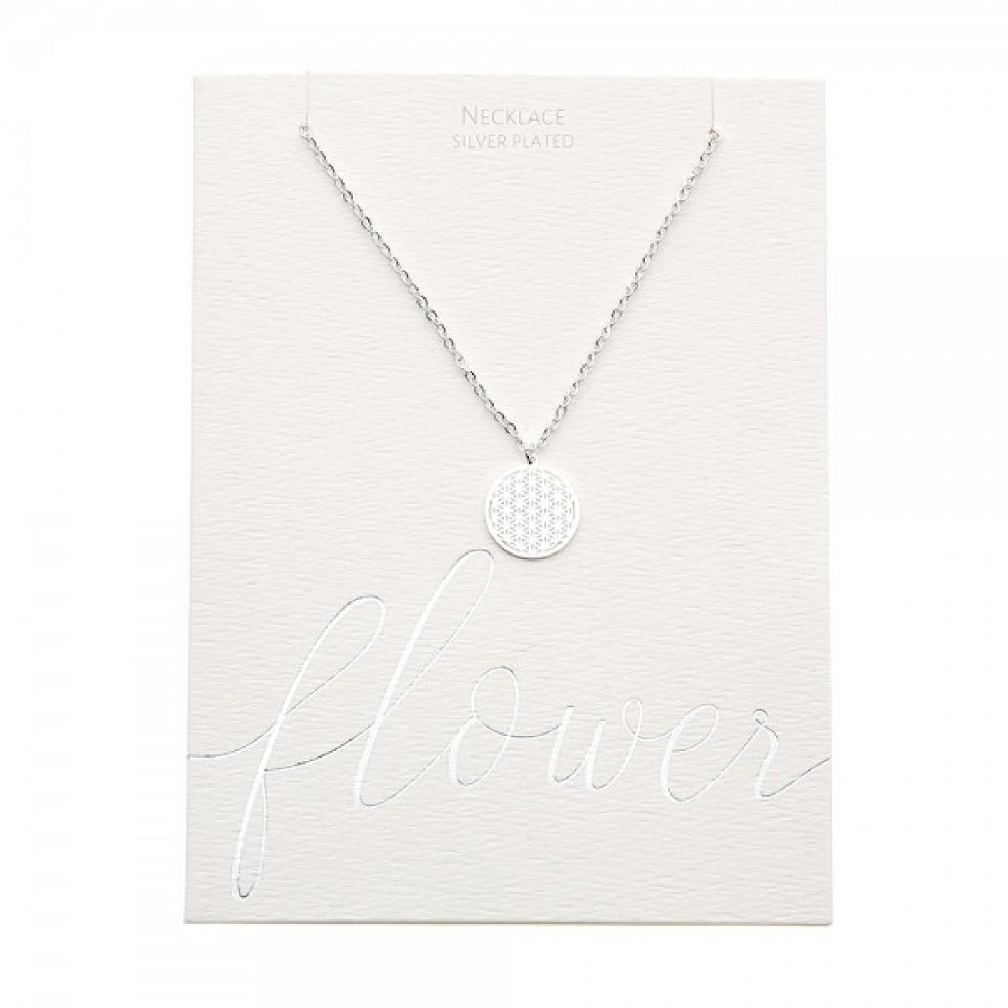 Crystals by HCA Classic Necklace Silver Plated Flower of Life