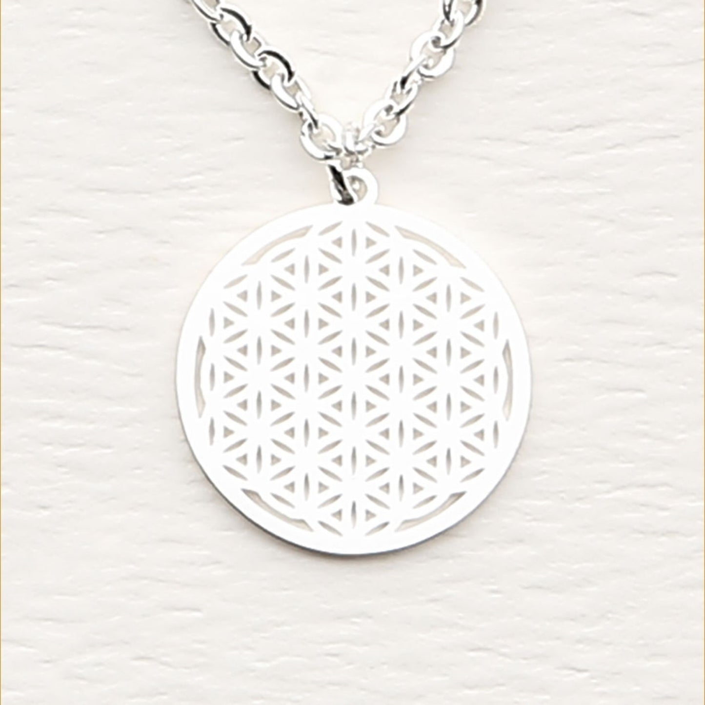 Crystals by HCA Classic Necklace Silver Plated Flower of Life