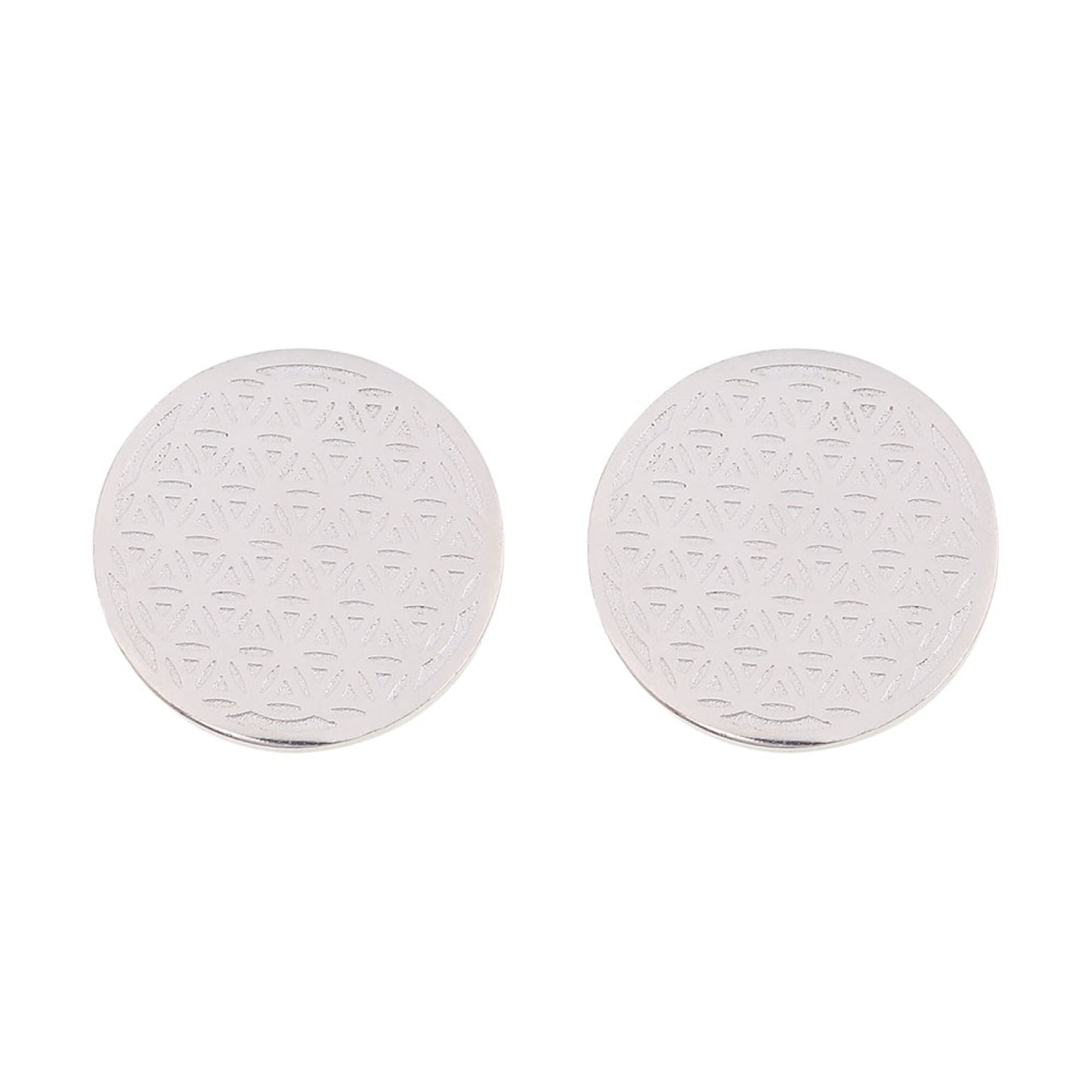 Crystals by HCA Classic Earrings Silver Plated Flower of Life