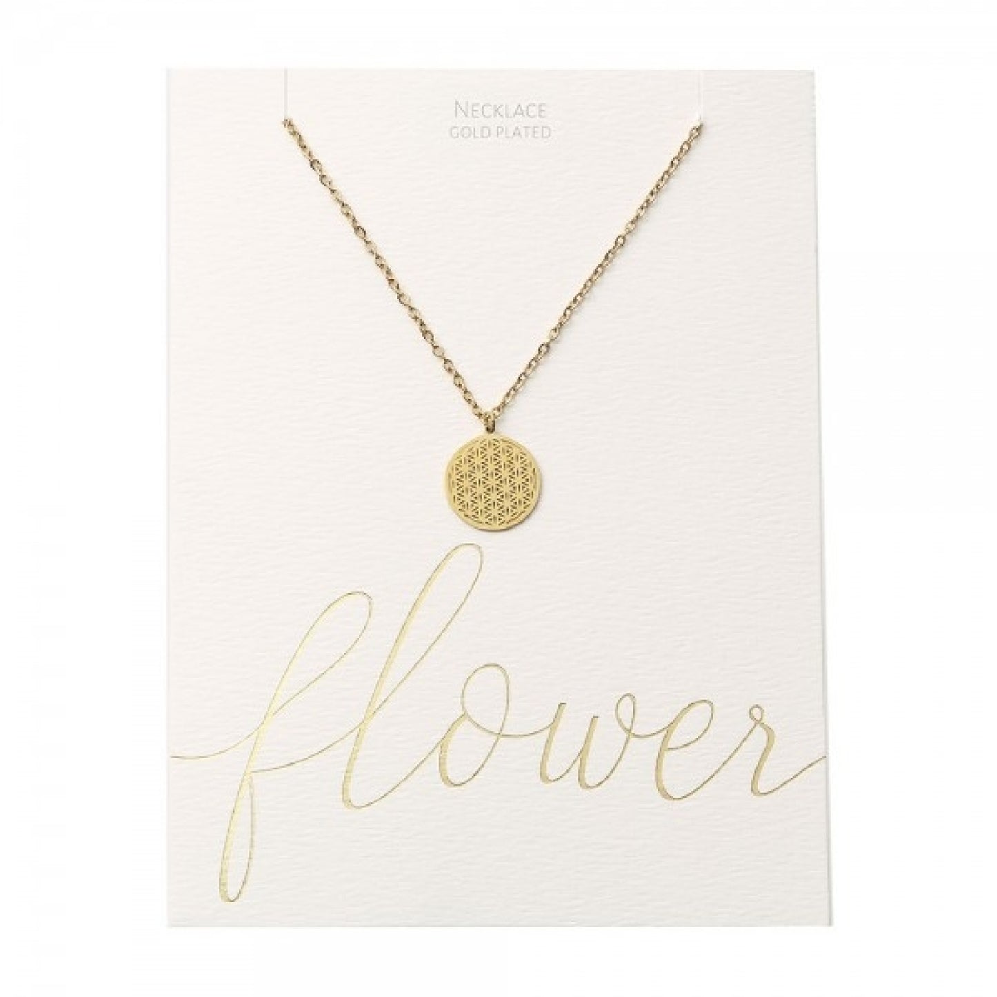 Crystals by HCA Classic Necklace Gold-Plated Flower of Life
