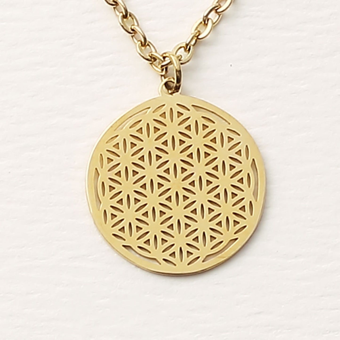 Crystals by HCA Classic Necklace Gold-Plated Flower of Life