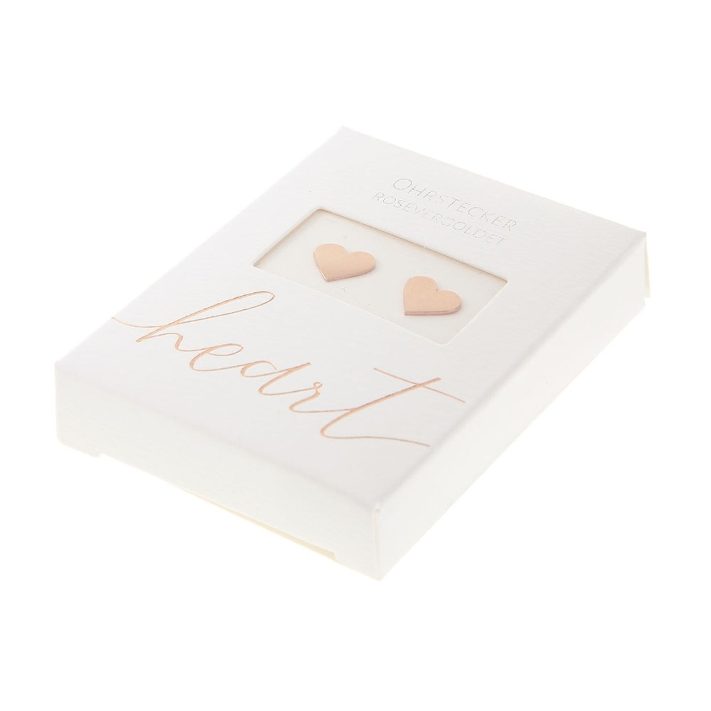 Crystals by HCA Classic Earrings Rose Gold Heart