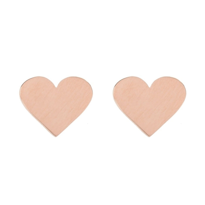 Crystals by HCA Classic Earrings Rose Gold Heart