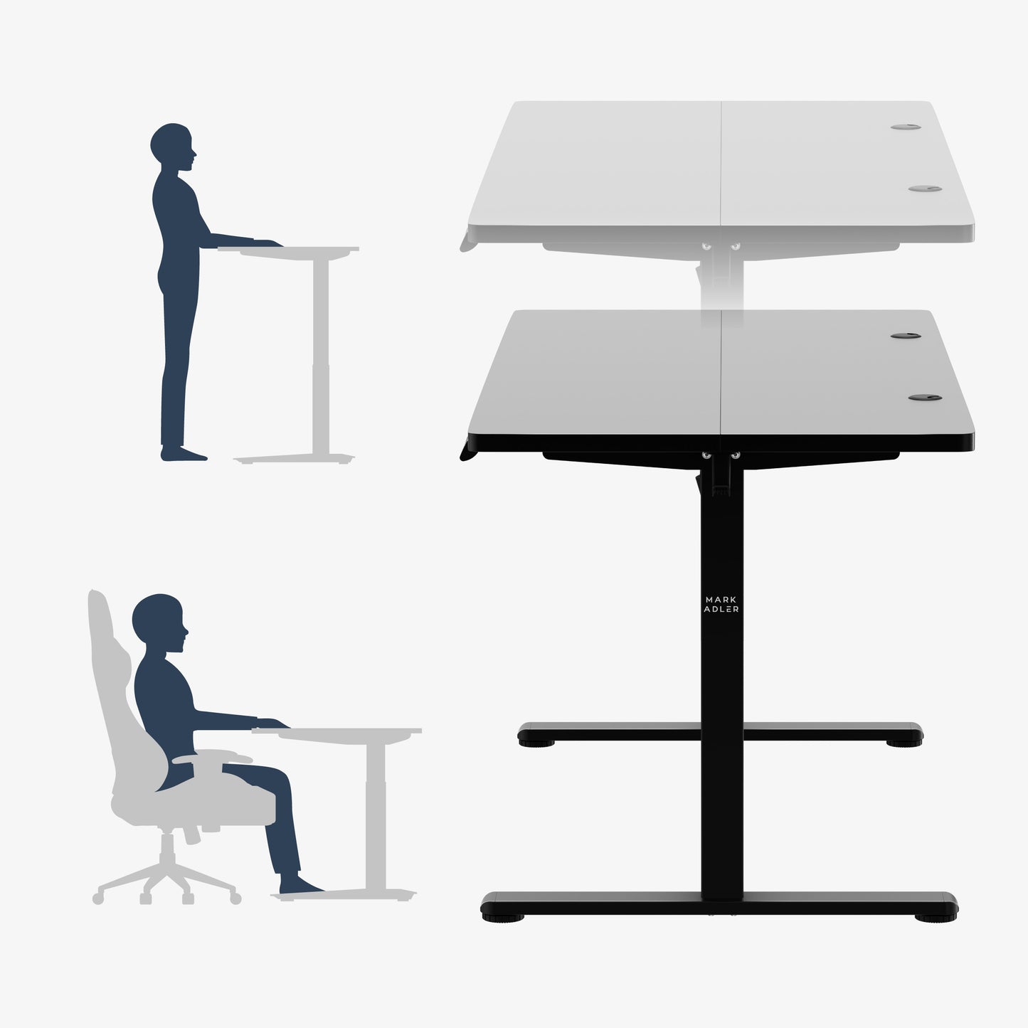 Mark Adler Desk Leader 7.3-140x70 cm - Electrically adjustable - Black