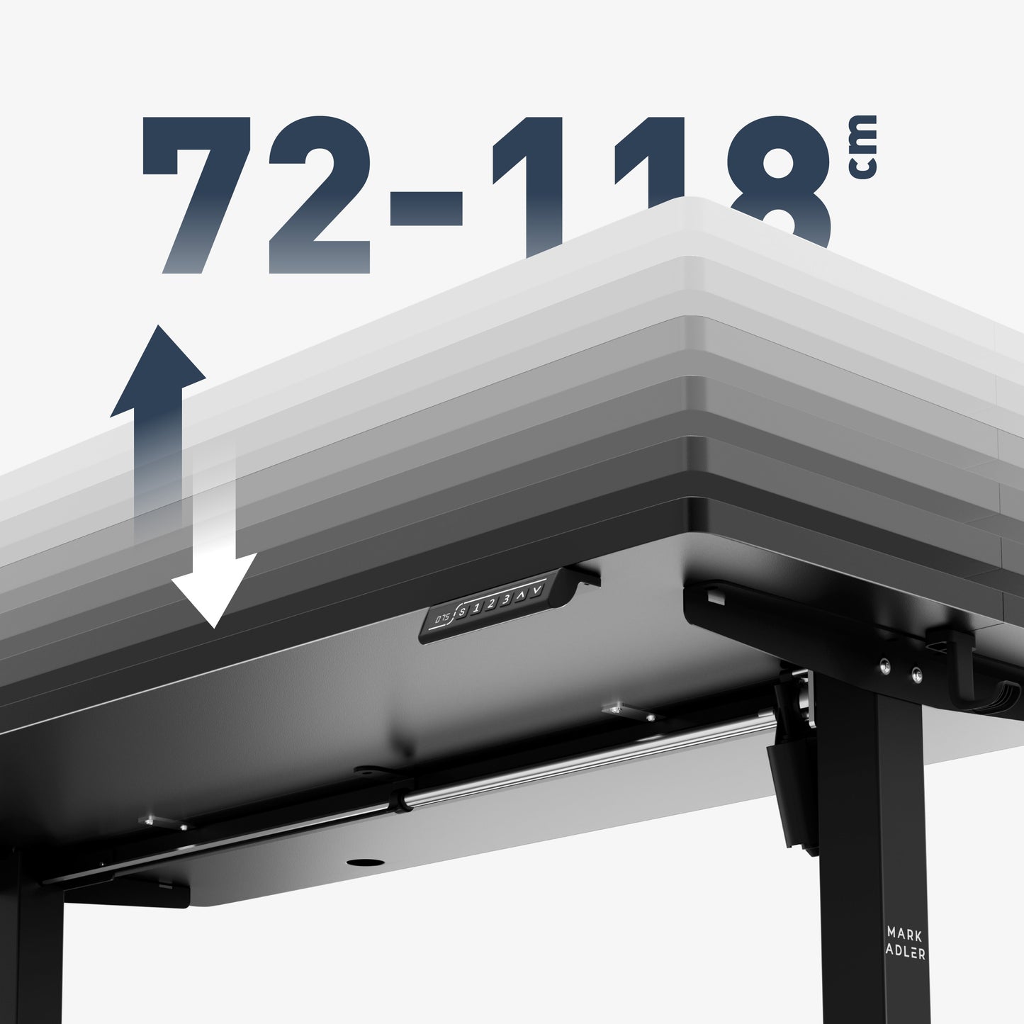 Mark Adler Desk Leader 7.3-140x70 cm - Electrically adjustable - Black