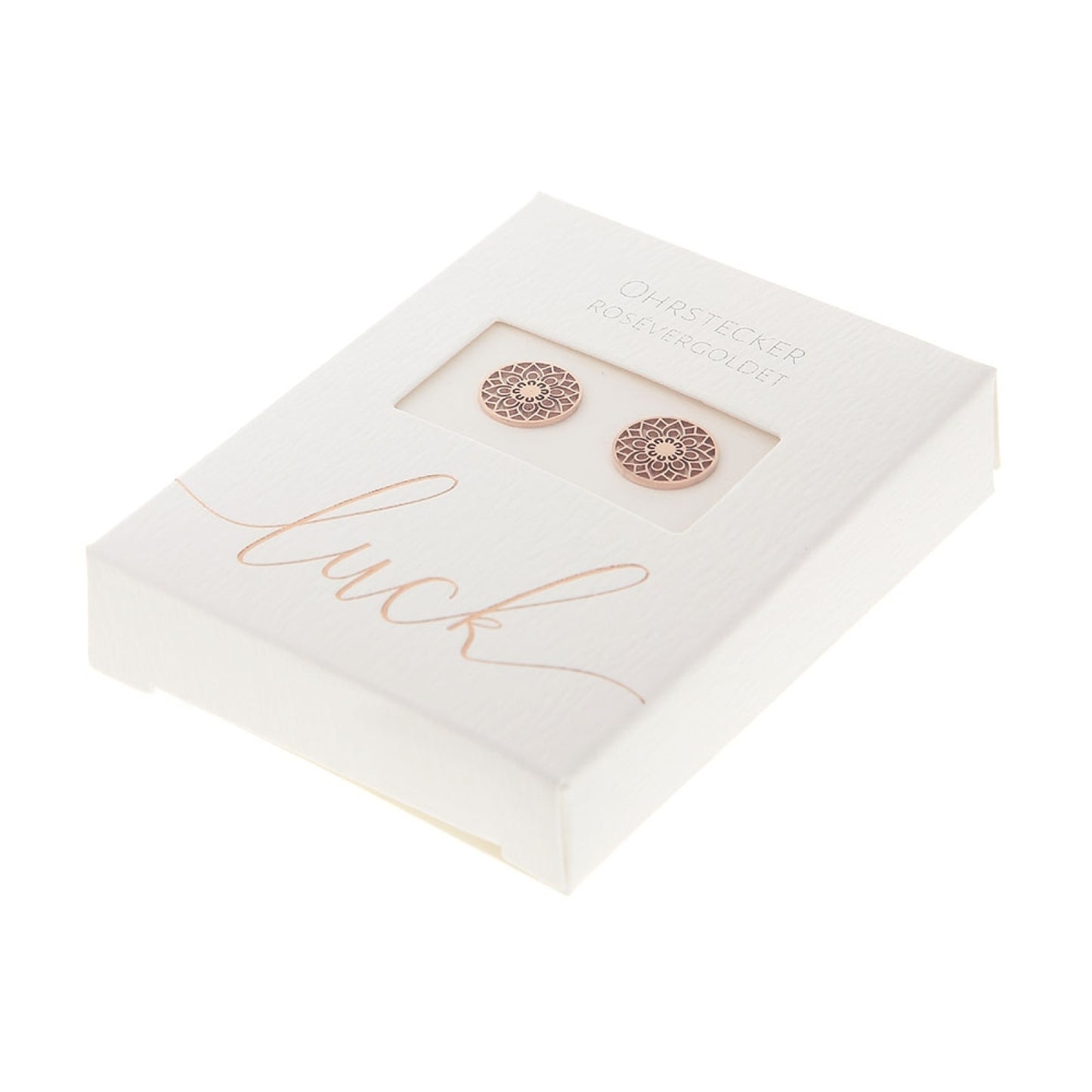 Crystals by HCA Classic Earrings Rose Gold Mandala of Luck