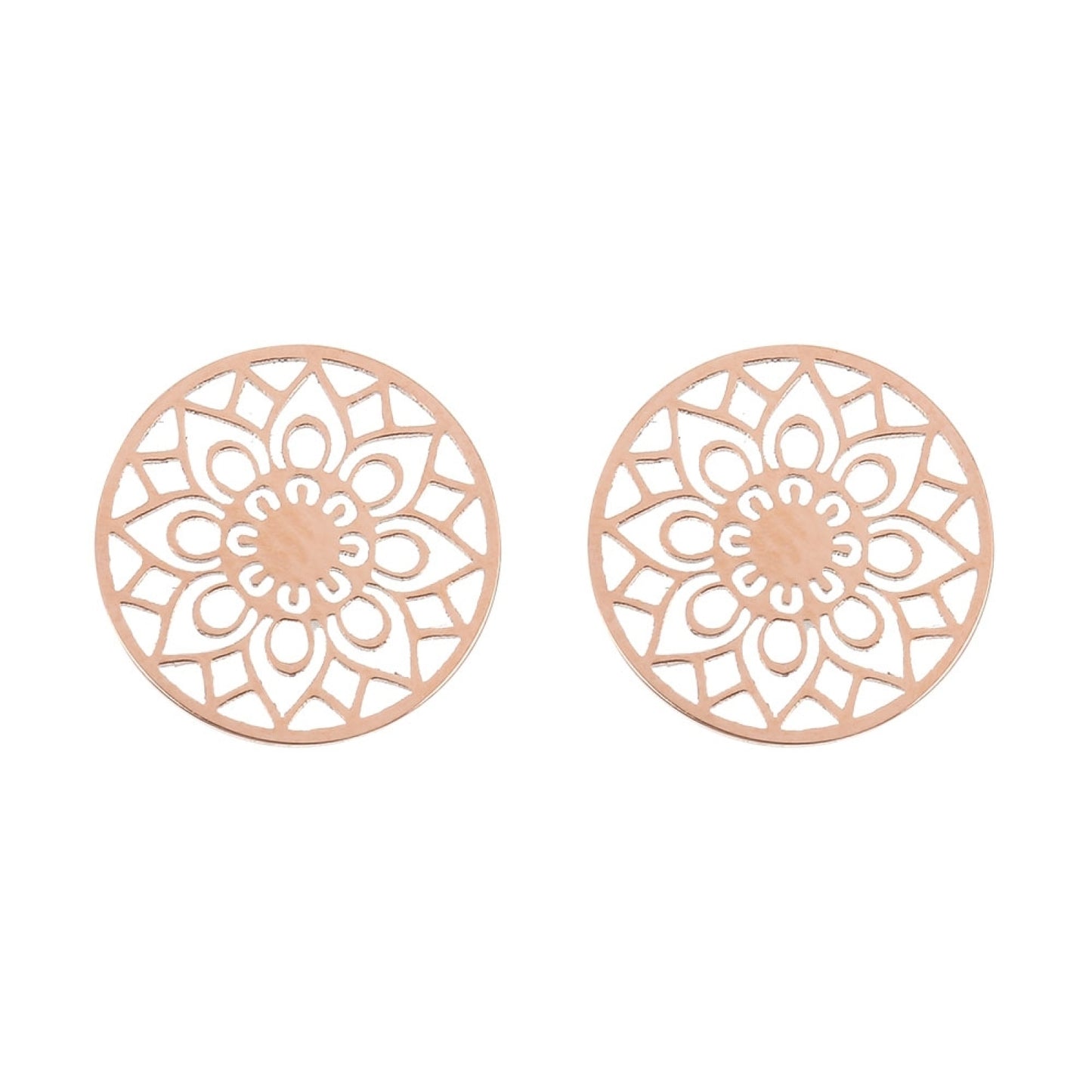 Crystals by HCA Classic Earrings Rose Gold Mandala of Luck