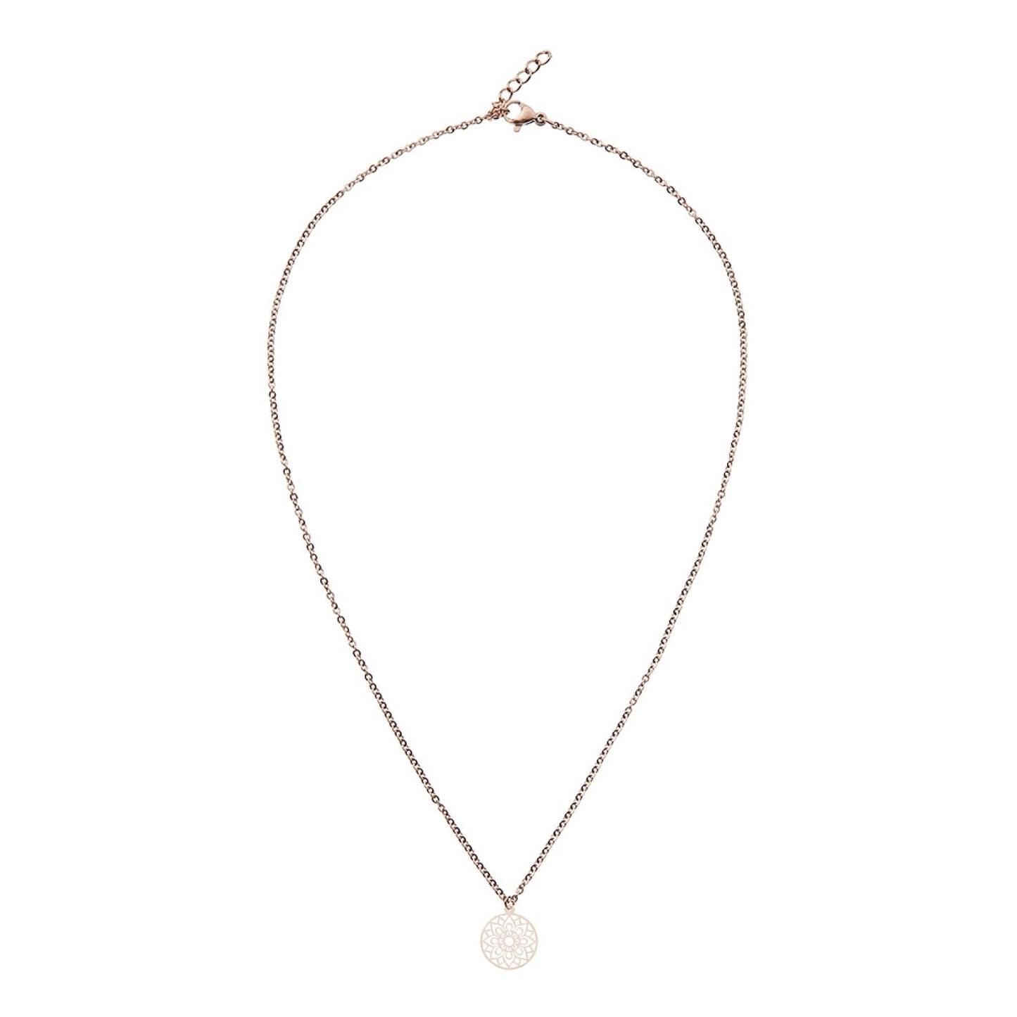 Crystals by HCA Classic Necklace Rose Gold Mandala of Luck