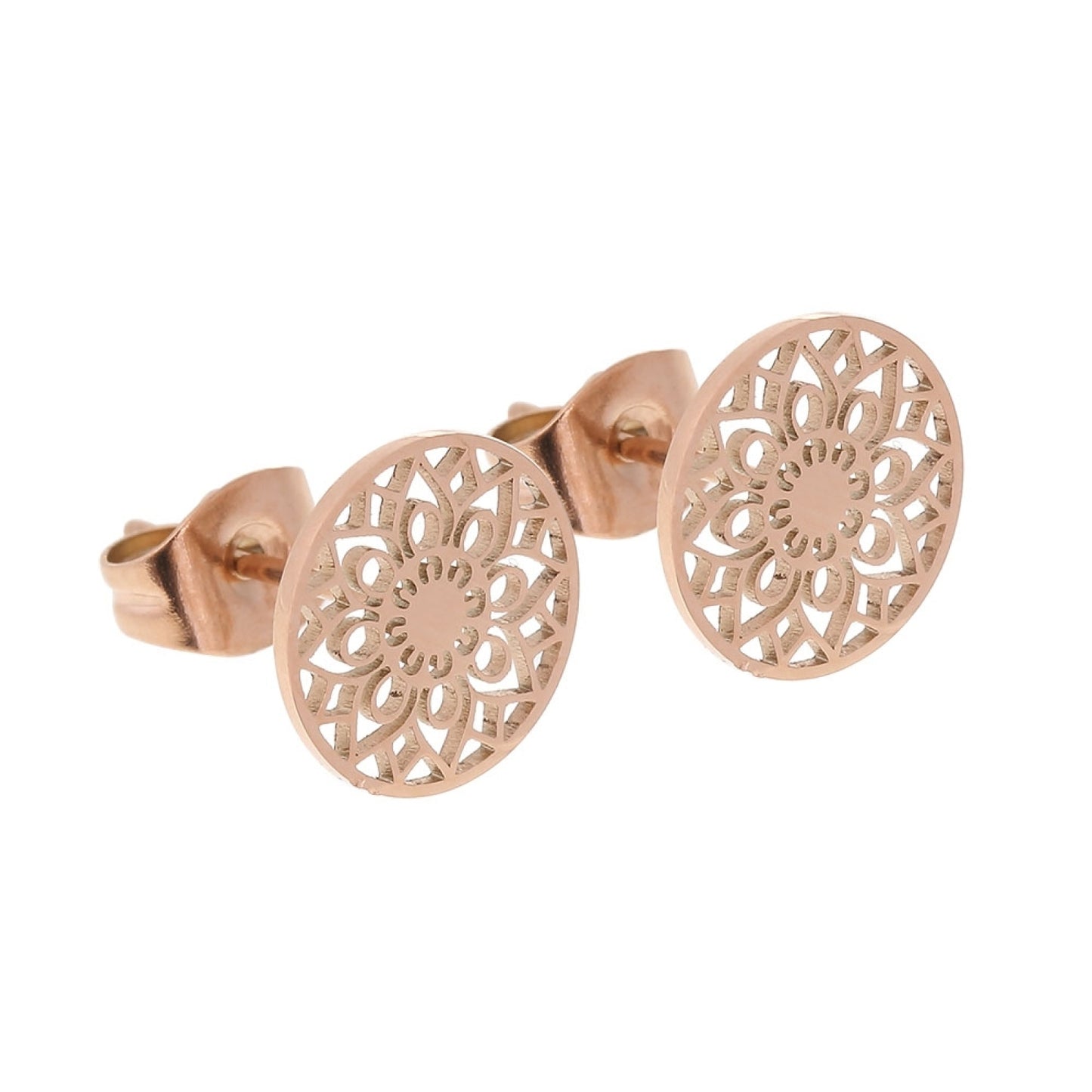 Crystals by HCA Classic Earrings Rose Gold Mandala of Luck