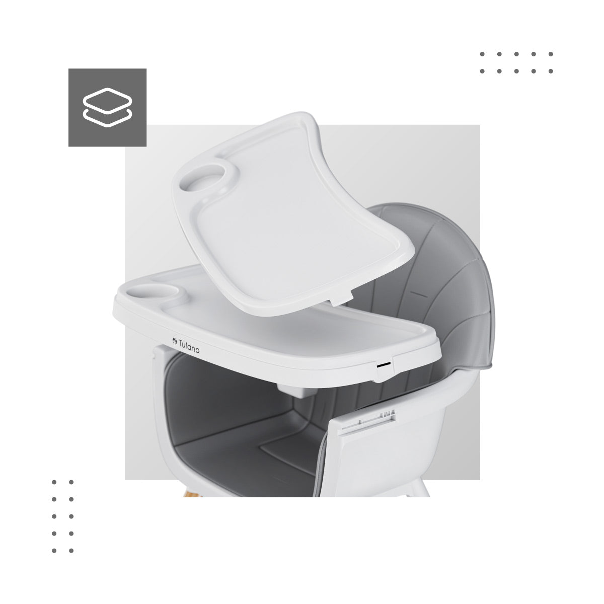 Tulano - Morsel - high chair - gray