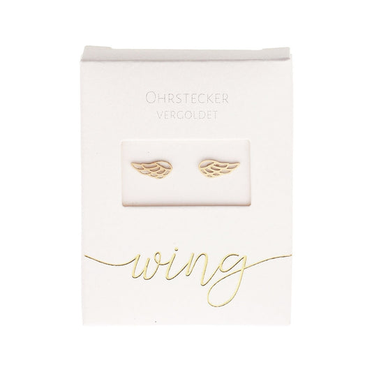 Crystals by HCA Classic Earrings Gold Plated Angel Wings